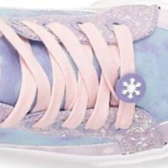 NEW NWOT Girls Disney Frozen Anna &amp; Elsa High Top Sneakers. Size 3