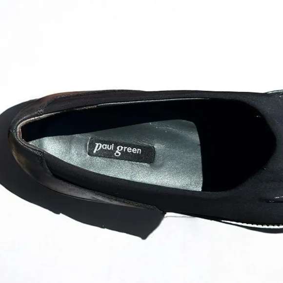🌻NEW NWOT Paul Green Black Times Classic Rosa Loafers US Size 7.5 $465 Retail