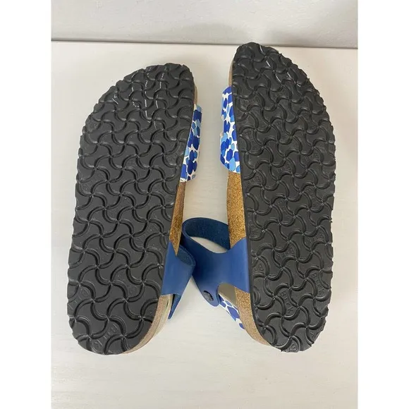 NEW Papillio Rio Birkenstock Strappy Sandals Ladies 11 EU 42 Funky Print Blue