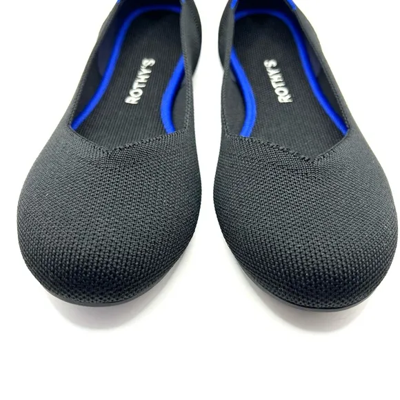 New Rothy’s The Flat Ballet Flats Round Toe Black Size 8
