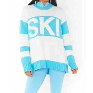 NEW SHOW ME YOUR MUMU ski in sweater in powder blue