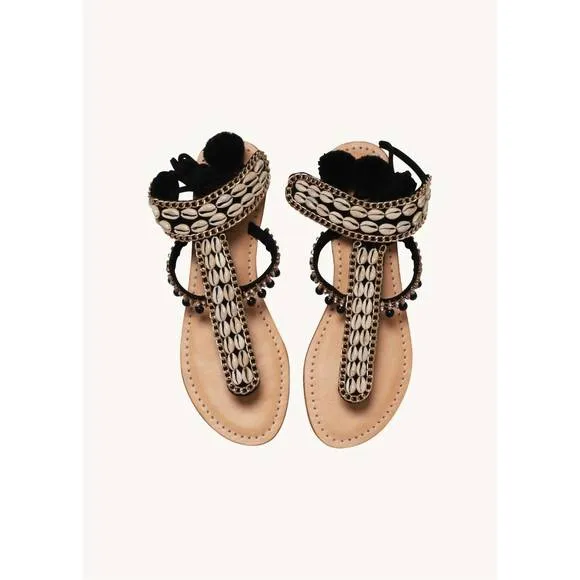 NEW SILVIA TCHERASSI vechiano flat sandals in white
