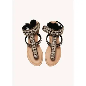 NEW SILVIA TCHERASSI vechiano flat sandals in white