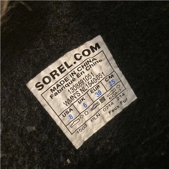 NEW Sorel Joan of Arctic Fur Lined Grey Brown Waterproof Winter Snow Boots 8