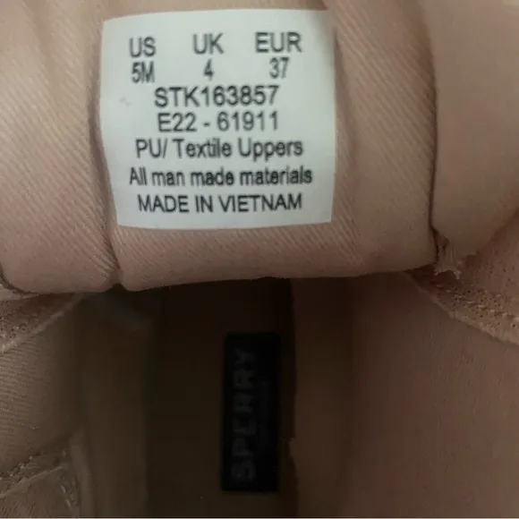 New Sperry Saltwater Waterproof Duck Booties, Girls, Blush Sz 5 Youth