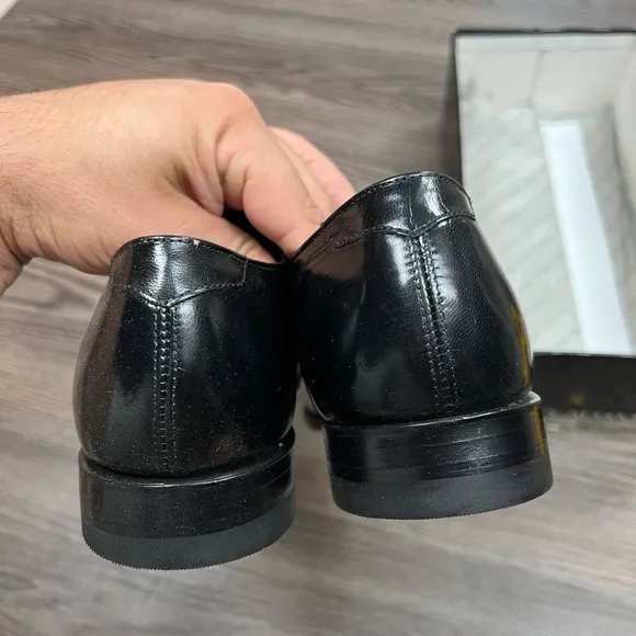 NEW Stacy Adams Madison Black Cap Toe Loafers 10.5 EE