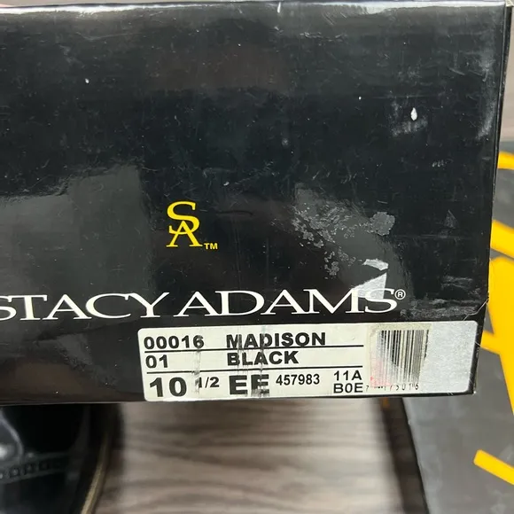 NEW Stacy Adams Madison Black Cap Toe Loafers 10.5 EE