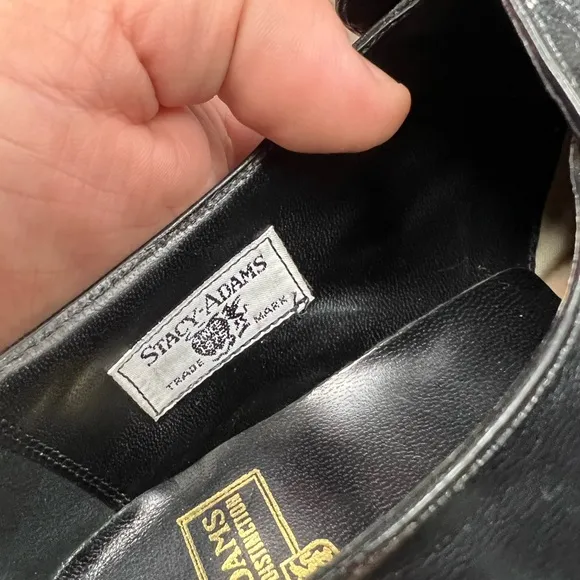NEW Stacy Adams Madison Black Cap Toe Loafers 10.5 EE