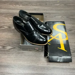 NEW Stacy Adams Madison Black Cap Toe Loafers 9 D