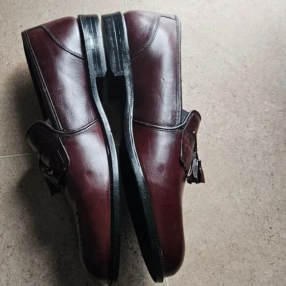 NEW! STANLEY BLACKER Men's Made In Italy Slip On Leather Tassel Loafer Shoe 13M.