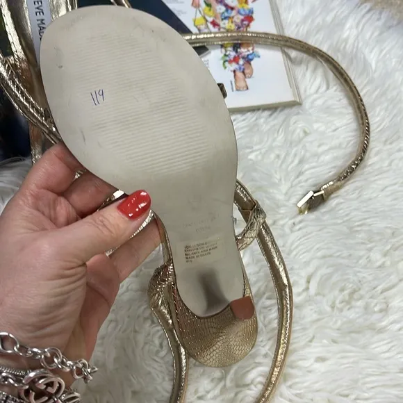NEW Steve Madden Gold Snake Strappy Women's Sandals