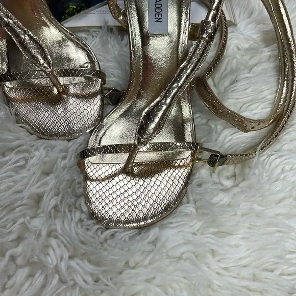NEW Steve Madden Gold Snake Strappy Women's Sandals
