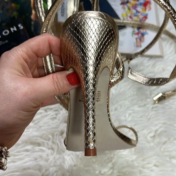 NEW Steve Madden Gold Snake Strappy Women's Sandals