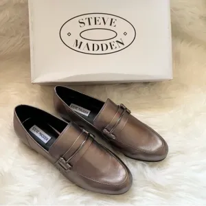 New! STEVE MADDEN Kerry Embellished Leather Loafers