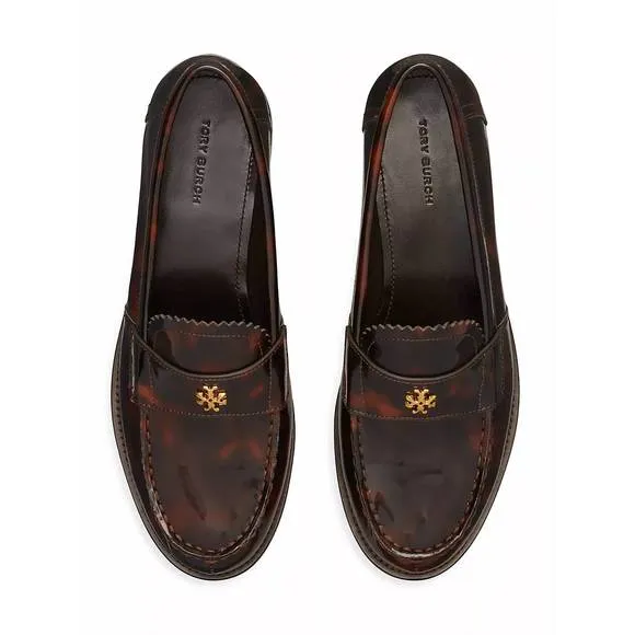 NEW TORY BURCH women's classic loafer in tortoise patent