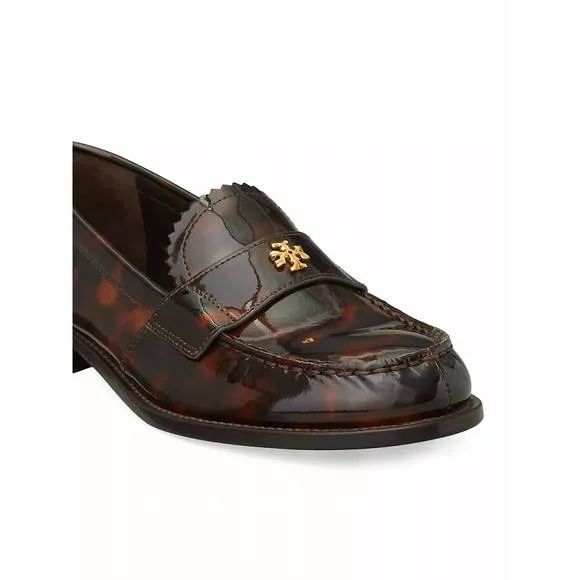 NEW TORY BURCH women's classic loafer in tortoise patent
