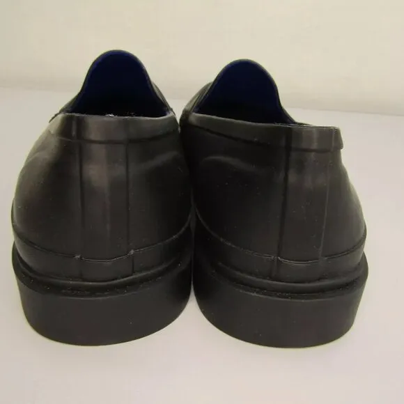 NEW TORY BURCH Womens Classic Rain Loafers Low-Heel Rubber Slip-On Black Size 8