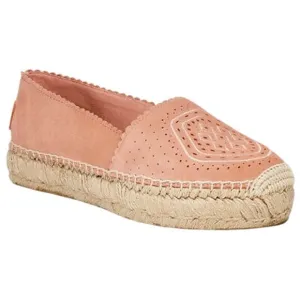 New UGG Australia Heidi Suede Slip On Platform Espadrilles SIZE 10 Jute Travel