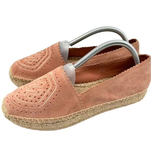 New UGG Australia Heidi Suede Slip On Platform Espadrilles SIZE 10 Jute Travel
