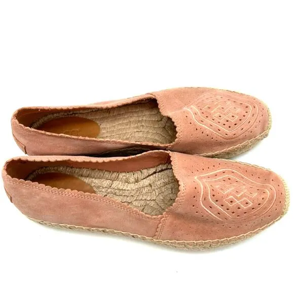 New UGG Australia Heidi Suede Slip On Platform Espadrilles SIZE 10 Jute Travel