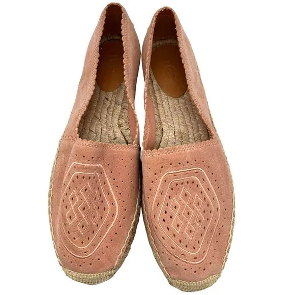 New UGG Australia Heidi Suede Slip On Platform Espadrilles SIZE 10 Jute Travel