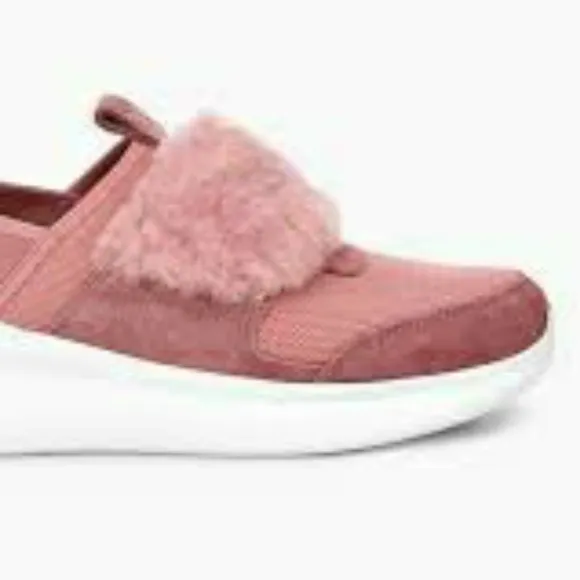 New UGG Pico Rose Dawn Faux Fur Sneakers Size 8