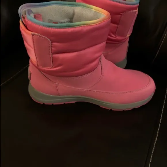 New Ugg Toty Weather Rainbow Boots Size Big kids 6 Pink Winter Waterproof