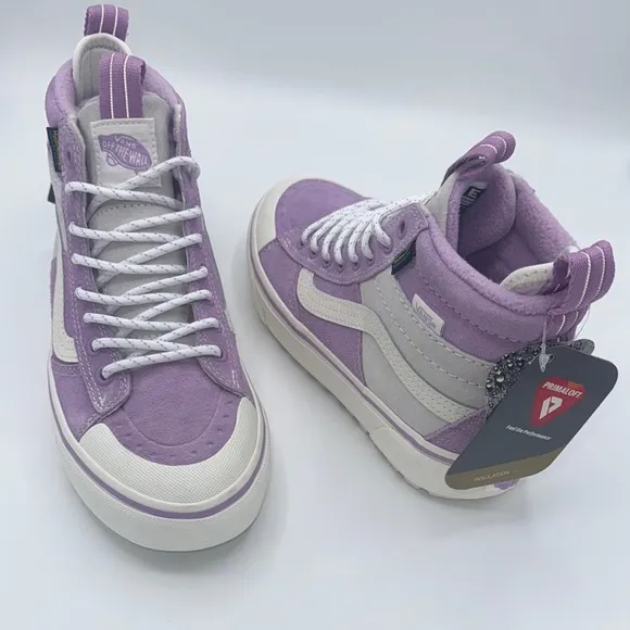 NEW Vans Purple and White High-Top Sneakers