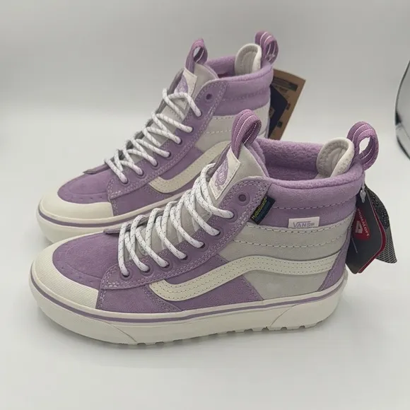 NEW Vans Purple and White High-Top Sneakers