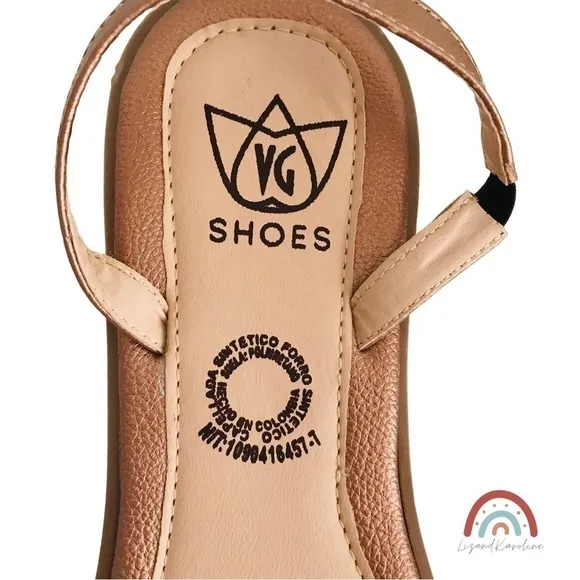 New! VG Shoes Colombian Faux Leather Braided Square Toe Flat Colombianas Sandals