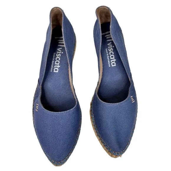 NEW Viscata Barcelona Rascassa Espadrille Flats Blue SZ 38 Shoes
