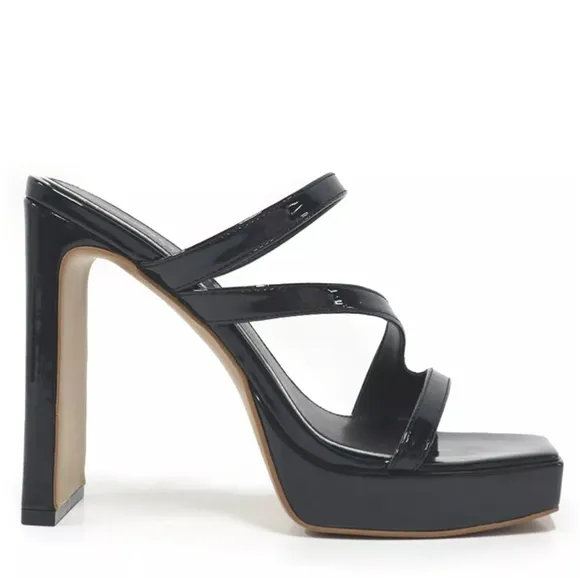 New w/Box Kenneth Cole New York Tala Vegan Leather Strappy Platform Sandals 7.5