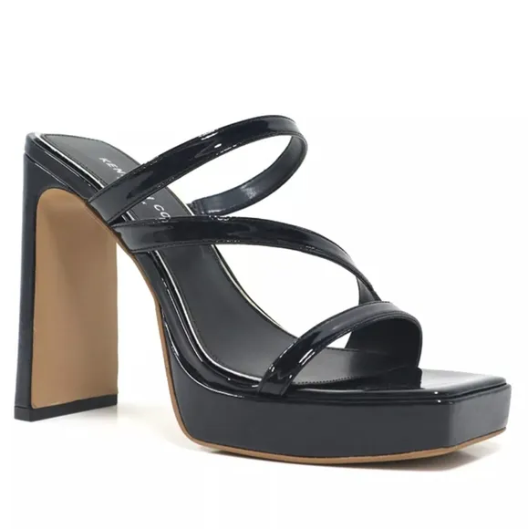 New w/Box Kenneth Cole New York Tala Vegan Leather Strappy Platform Sandals 7.5