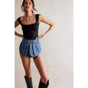 NEW WE THE FREE PRINCE STREET DENIM SHORTS SZ 28