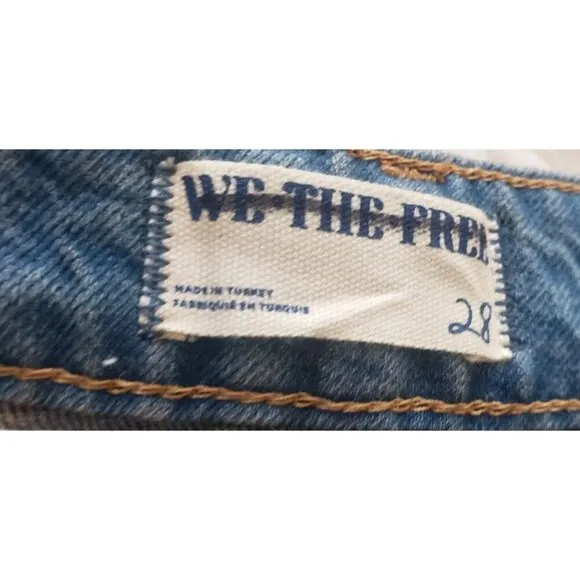 NEW WE THE FREE PRINCE STREET DENIM SHORTS SZ 28