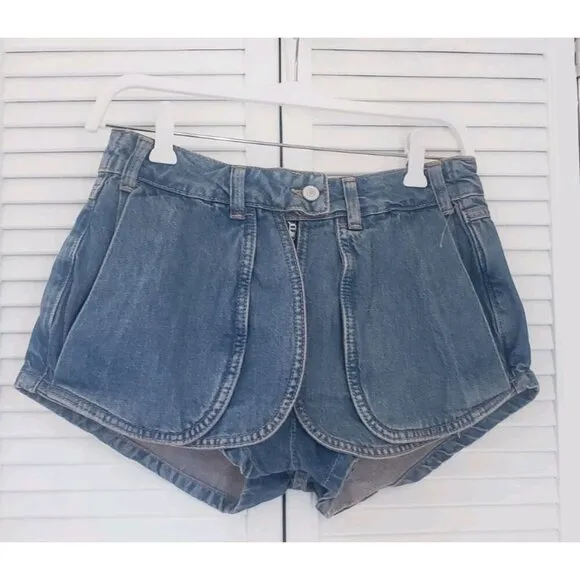NEW WE THE FREE PRINCE STREET DENIM SHORTS SZ 28