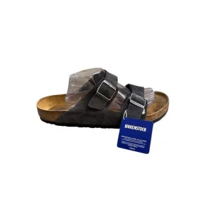 New w/o Box Birkenstock Arizona Velvet Grey Soft Footbed Regular Size 46 13/13.5