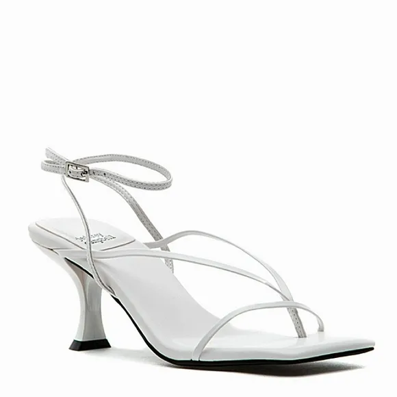 New w/o Box Jeffrey Campbell Fluxx Genuine Leather Kitten Heel Dress Sandals 9.5