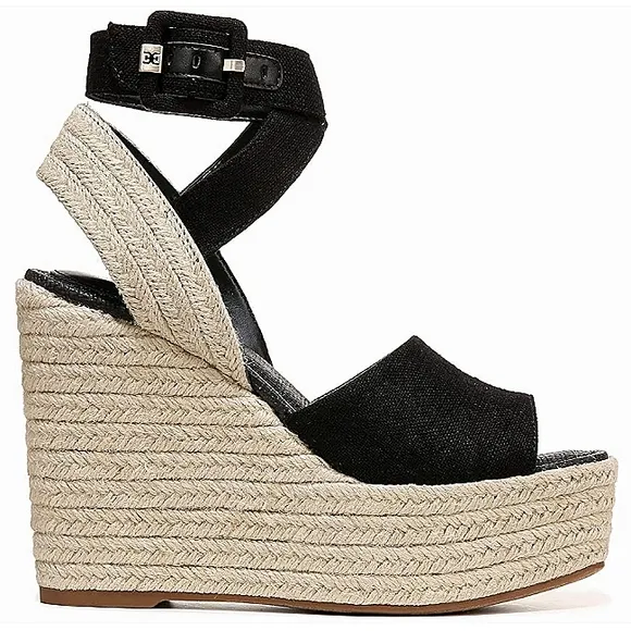 New w/o Box Sam Edelman Vada Espadrille Crossover Straps Wedge Sandals Size 7