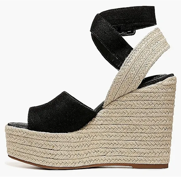 New w/o Box Sam Edelman Vada Espadrille Crossover Straps Wedge Sandals Size 7