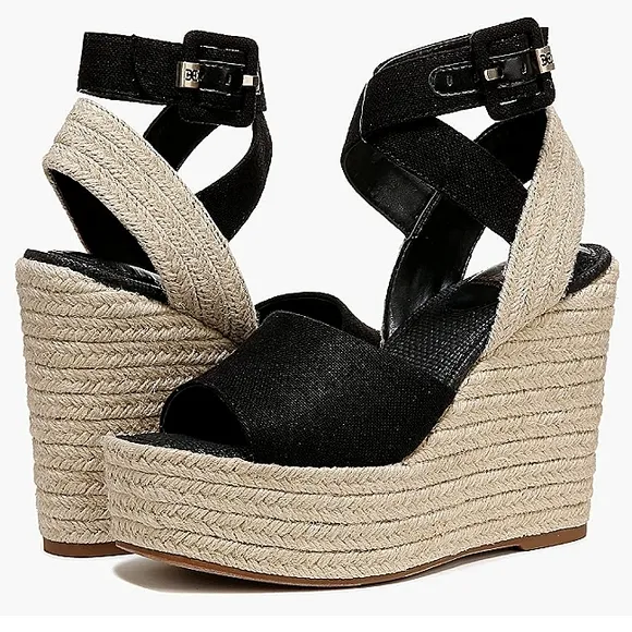 New w/o Box Sam Edelman Vada Espadrille Crossover Straps Wedge Sandals Size 7