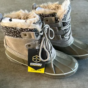 NEW Women's Khombu Lola Snow Boots taupe Size 7
