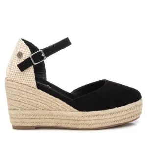 NEW XTI women's wedge espadrilles sandal in black