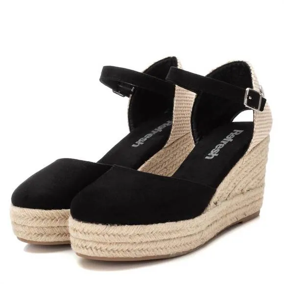 NEW XTI women's wedge espadrilles sandal in black