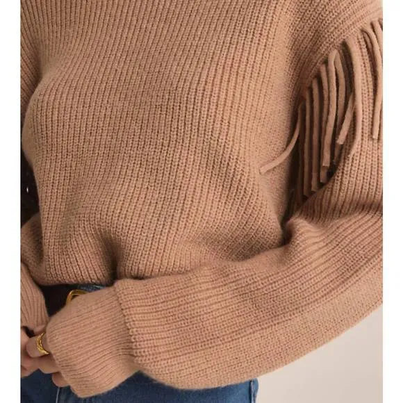 NEW Z SUPPLY on the fringe sweater in campfire