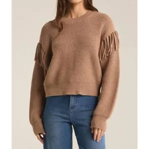 NEW Z SUPPLY on the fringe sweater in campfire