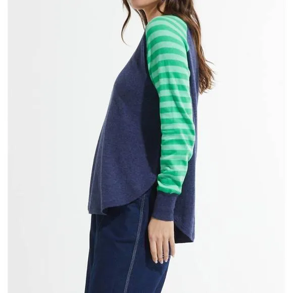 NEW ZAKET &amp; PLOVER spots and stripes sweater in denim