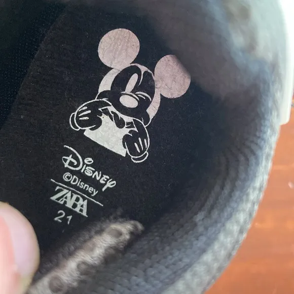 New Zara Disney Mickey Mouse Grey Sneakers size21