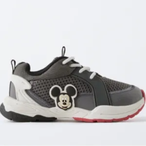 New Zara Disney Mickey Mouse Grey Sneakers size21