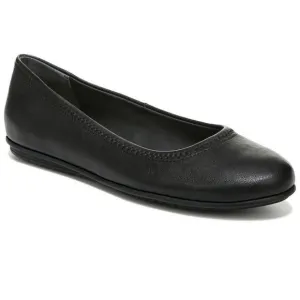 New Zodiac Sonia Womens Leather Round Toe Ballet Black Flats size 8